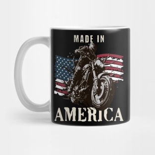 Motorcycle Made In America for American racing fans Mechanic Motorcycle Lover Enthusiast Gift Idea Mug